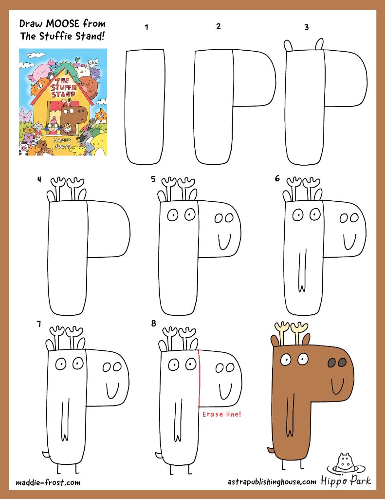 How to Draw Moose from The Stuffie Stand