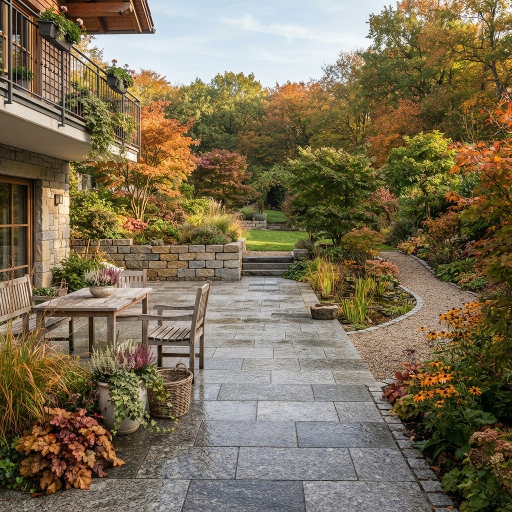 Granitterrassen im Herbst: Tipps für Langlebigkeit