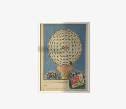 Vintage Golf Ball Magazine Ad Print