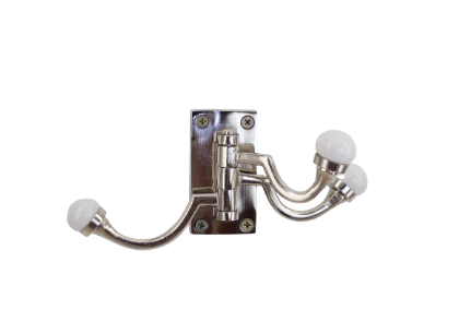 Handmade Silver Multi Hook – Wall Mounted Coat Rack with Ceramic Knobs