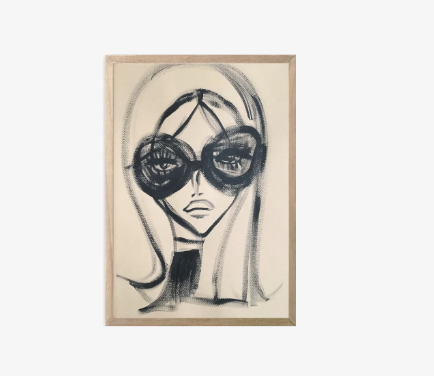 Retro Fashion Girl Poster 12x17