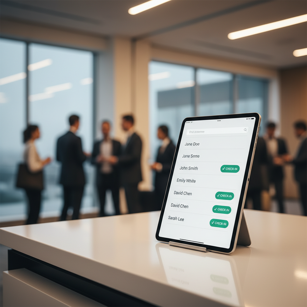 EventFlow check-in console on iPad