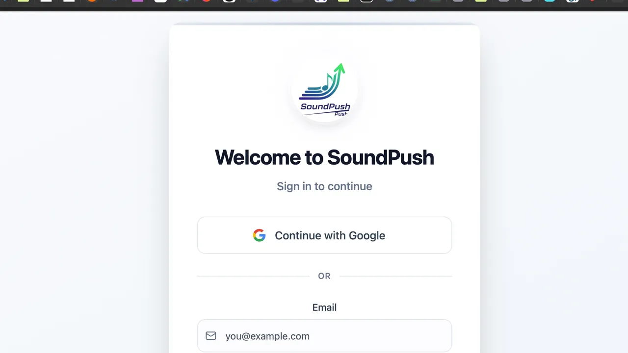 Soundpush template preview