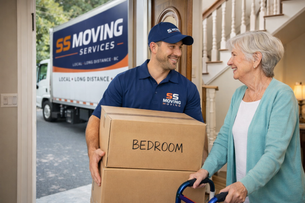 SS Moving Services helping senior with move