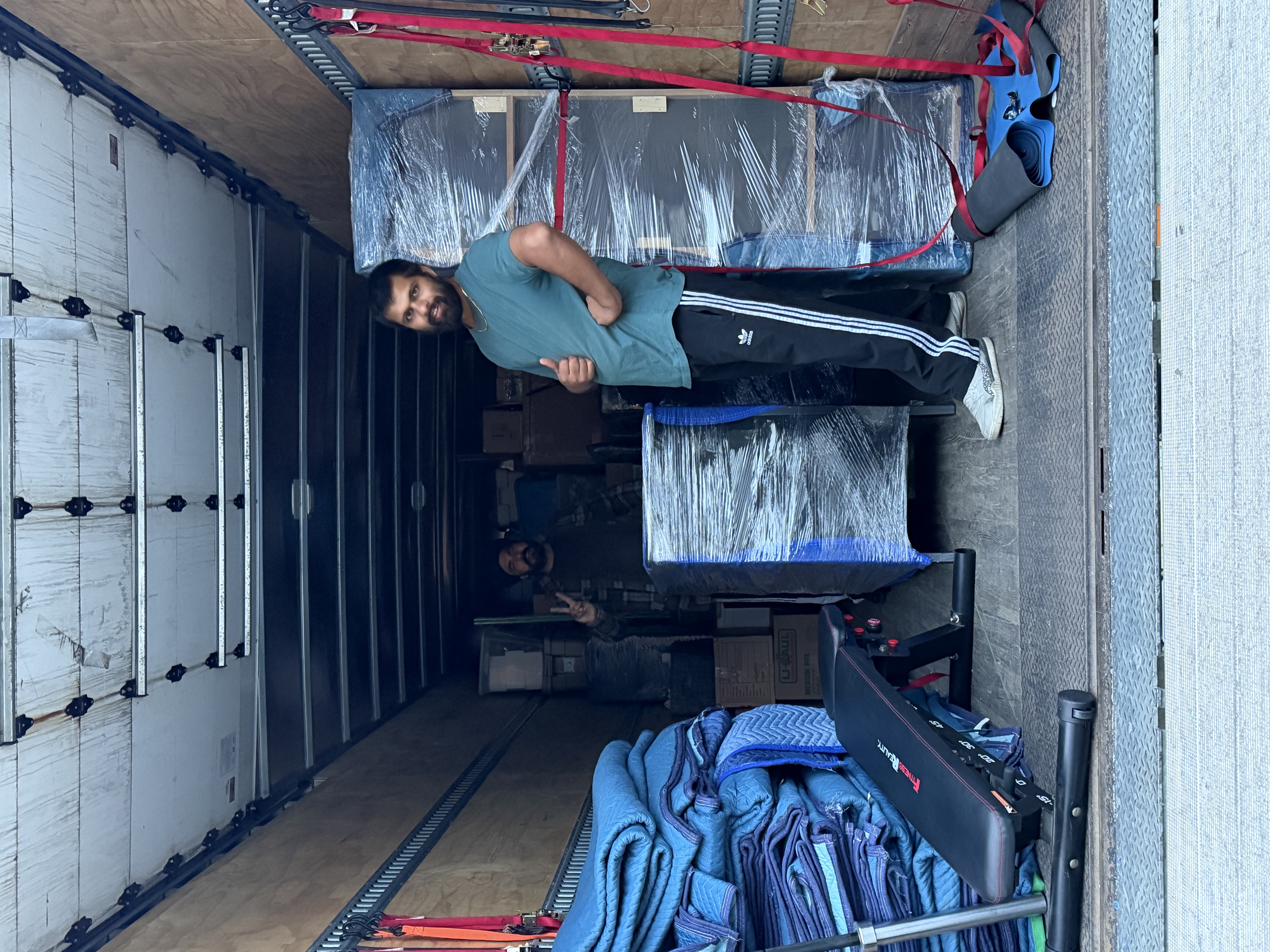 Two of our movers — loaded up and ready to roll