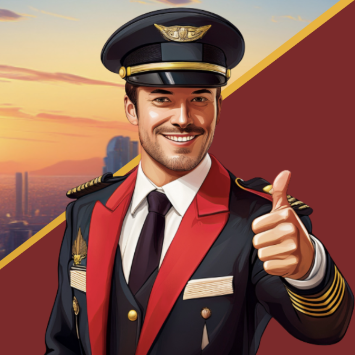 Jet Mortgage pilot mascot giving a thumbs up