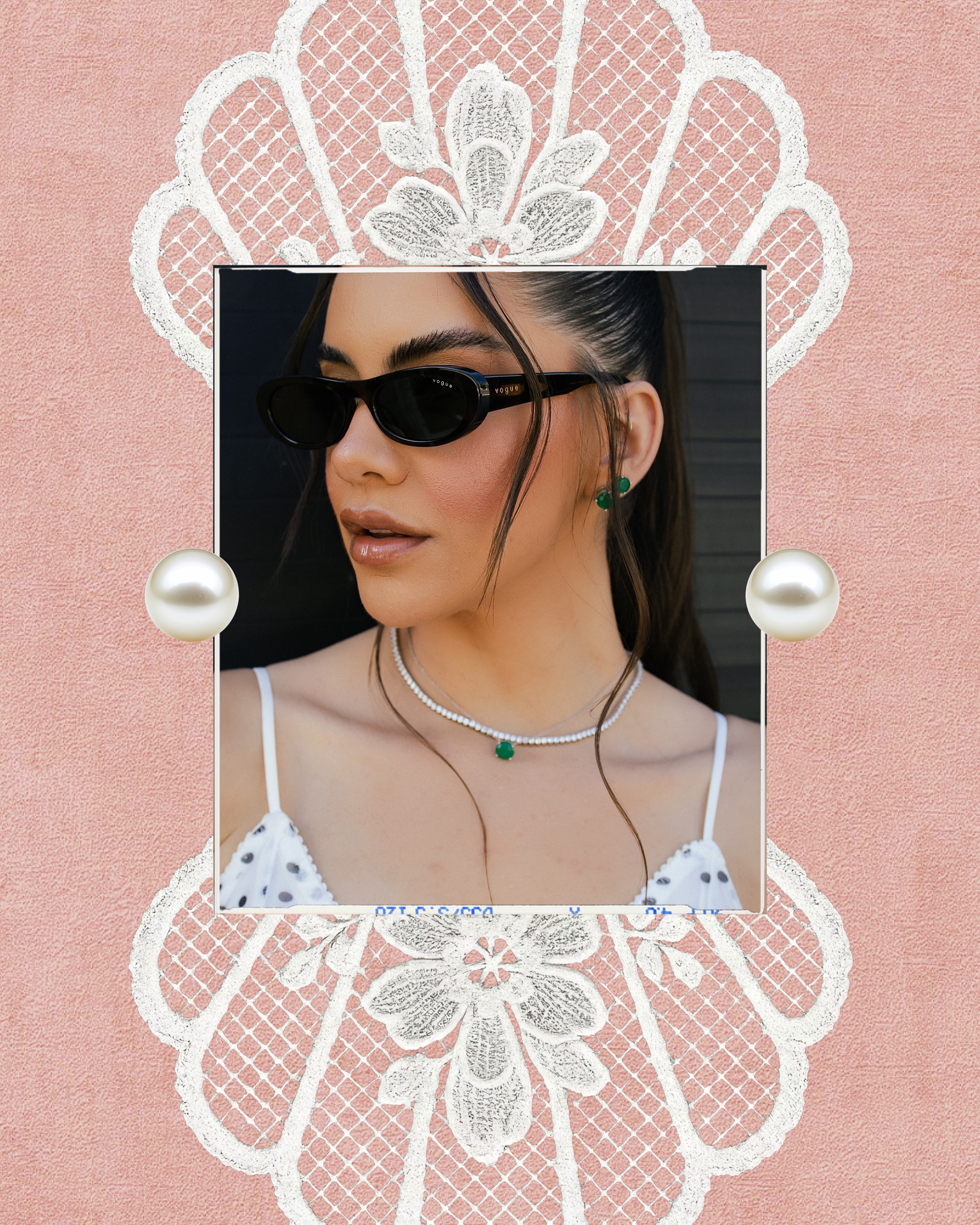 DNZ Summer - Óculos Vogue com fundo rosa