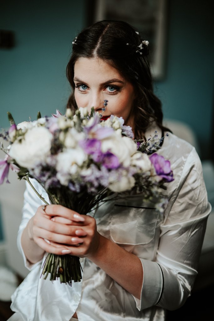 Bride with bouquet