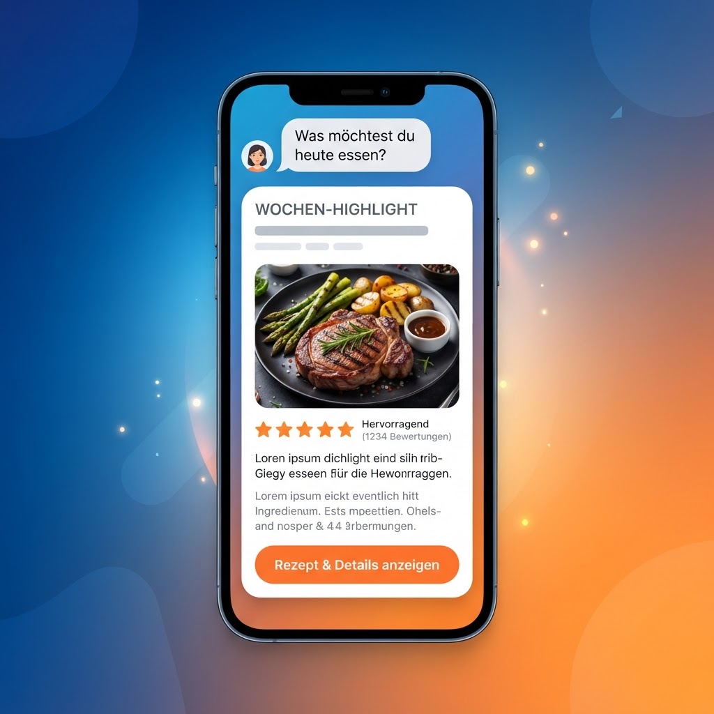 Beispiel: Welches Steakhaus kannst du mir empfehlen?