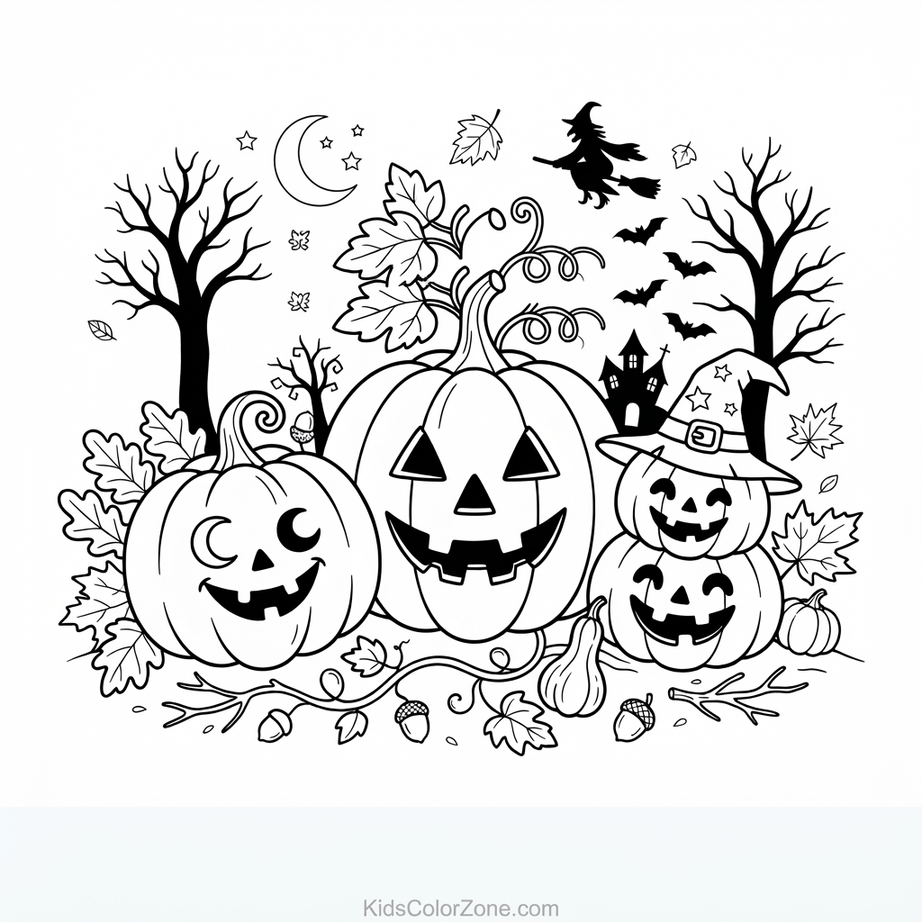 Spooky Autumn Pumpkin Patch