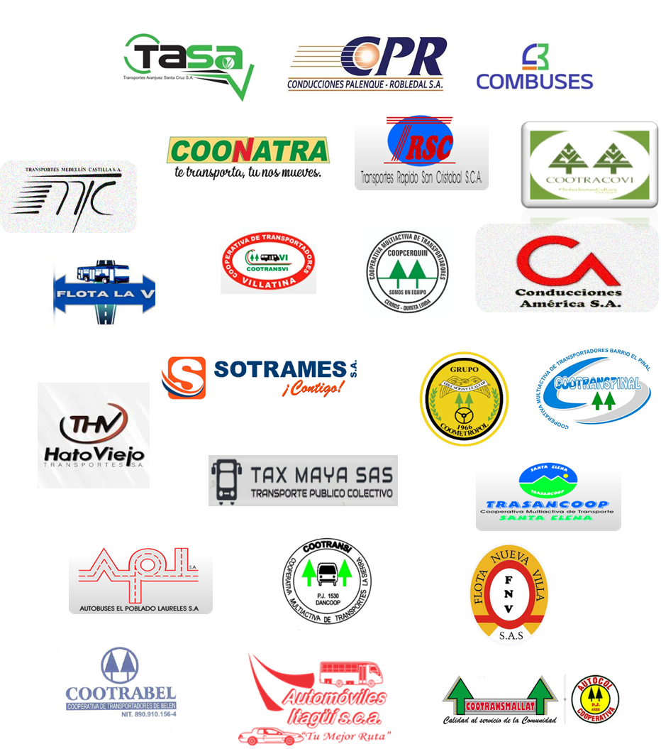 Logos de empresas agremiadas a CTU