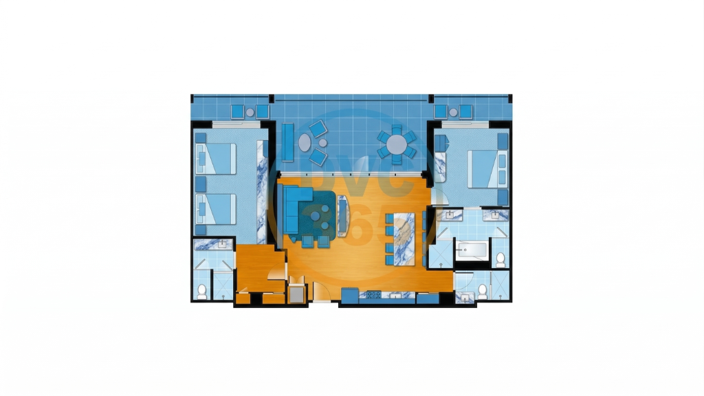 Polynesian Two Bedroom Penthouse floor plan