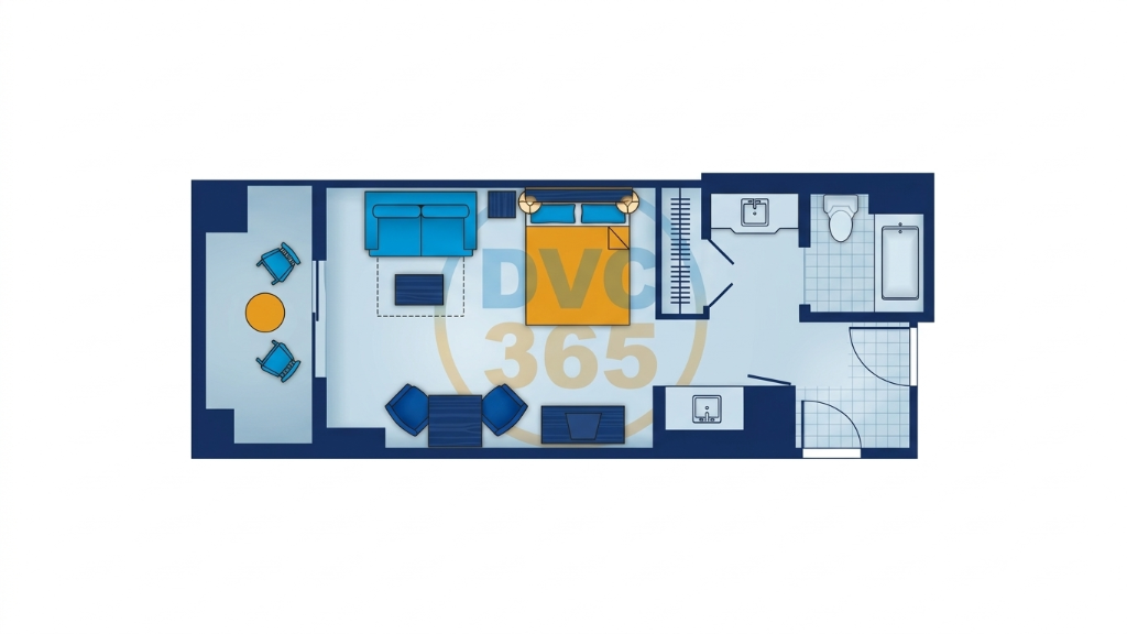 Grand Californian Deluxe Studio floor plan