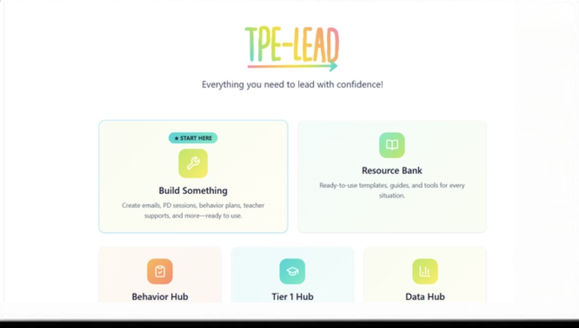 TPE Lead home dashboard