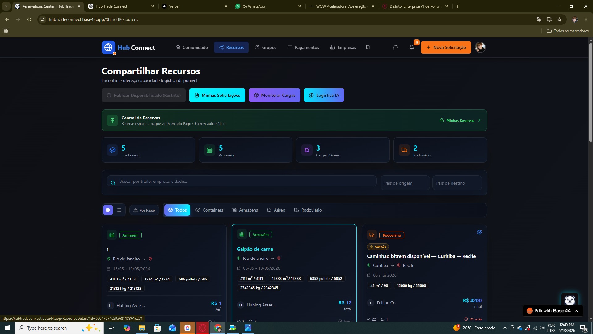 Hub Trade Connect template preview