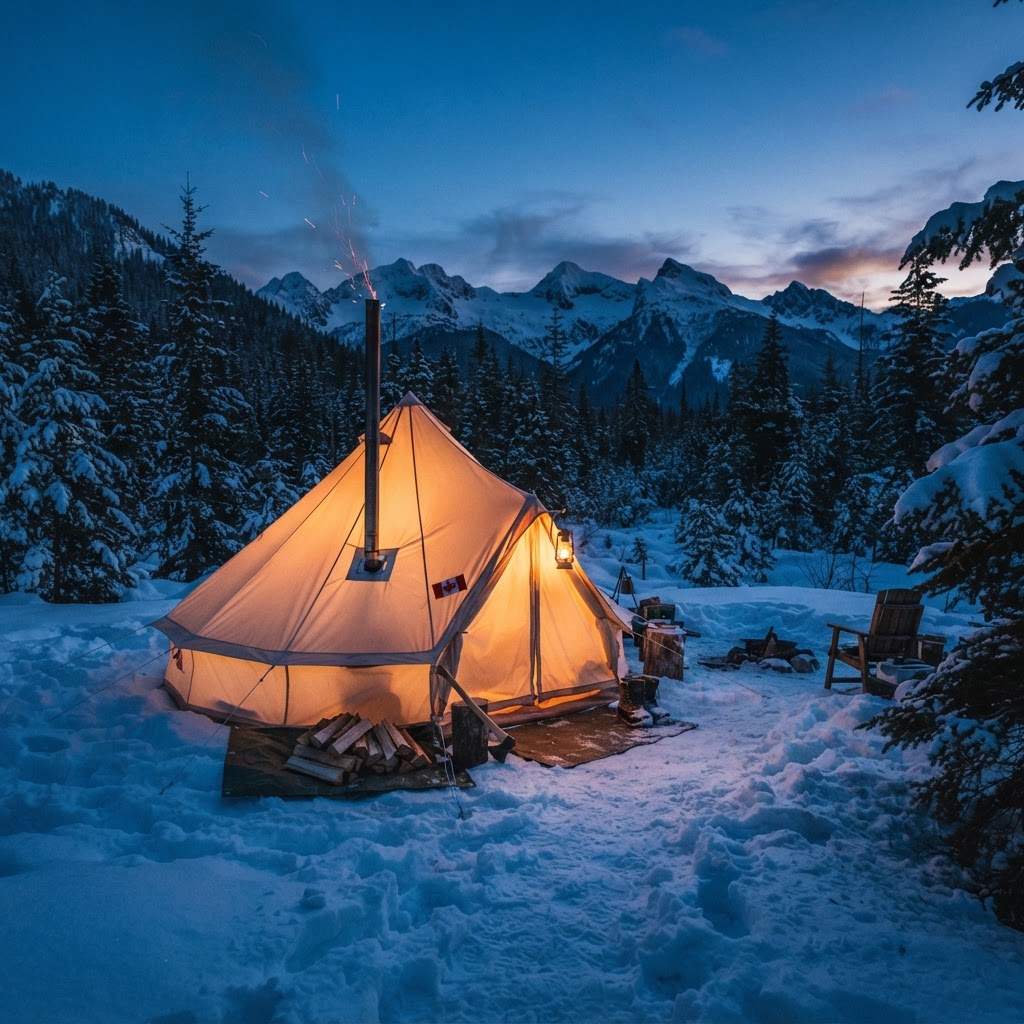 Winter Camping Gear Rentals in BC: Hot Tents, Stoves & Sleeping Bags