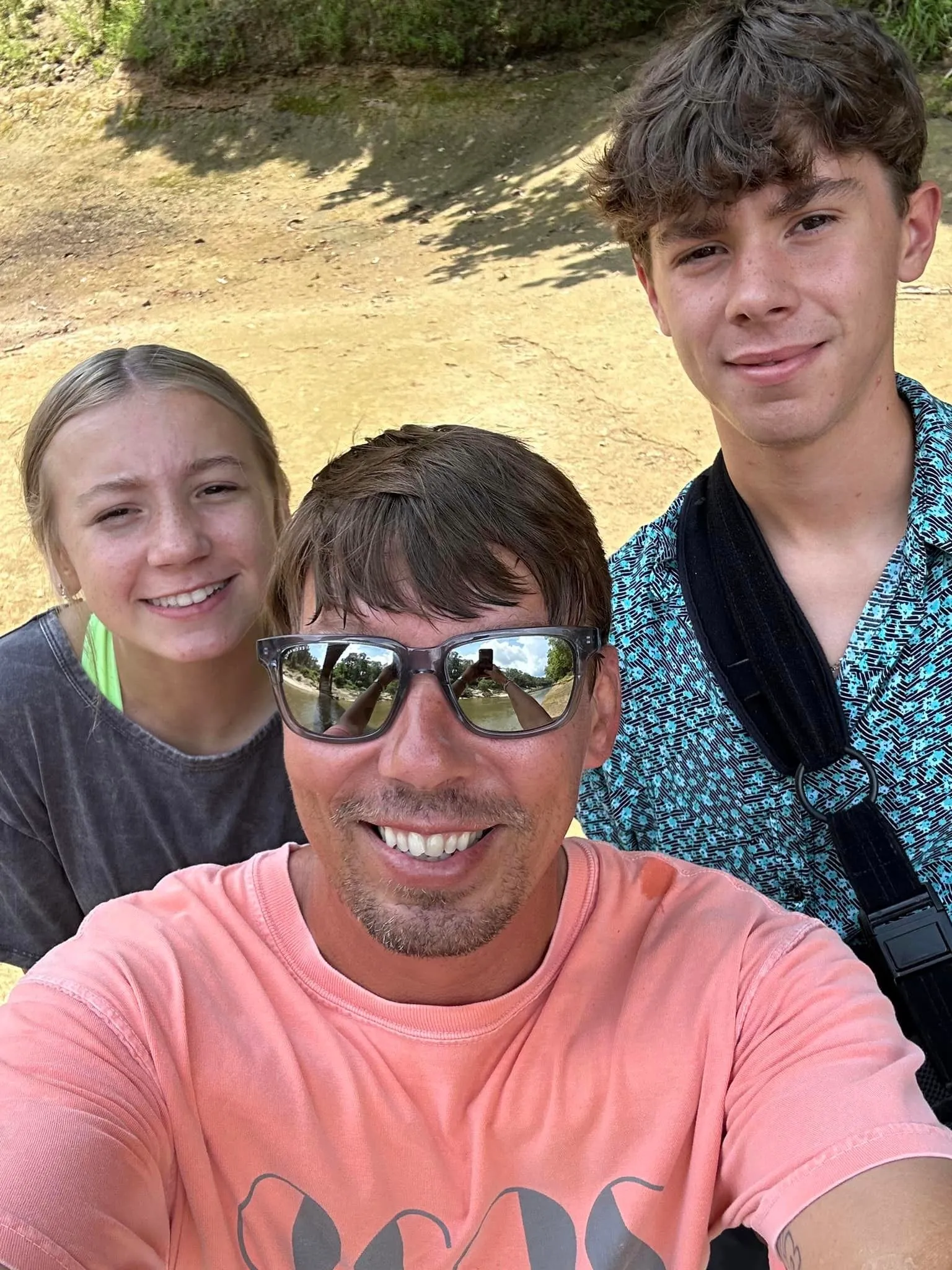 Mercy House graduate Billy enjoying time outdoors with his children