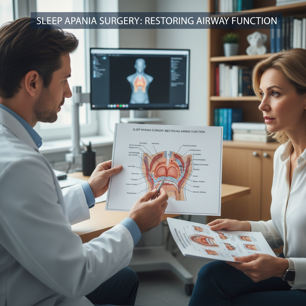 Sleep apnea surgical consultation with airway diagrams