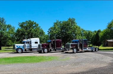 Partner carrier fleet staged in the yard