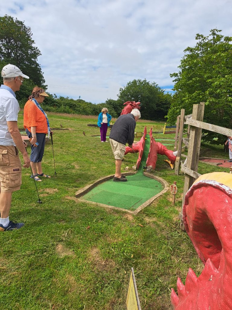 Crazy golf at Calbourne Water Mill