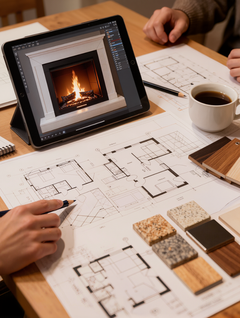 Custom fireplace consultation and design