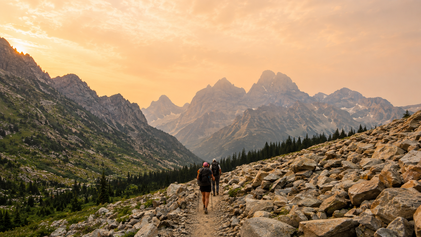 Mountain hiking trail