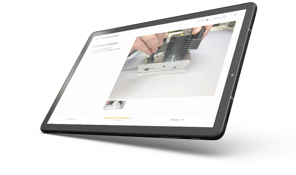 Tablet in Produktion