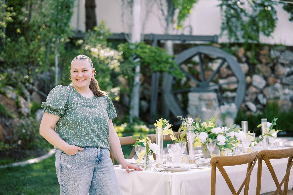 Rachel, founder of Wasatch Bridal Bouquets