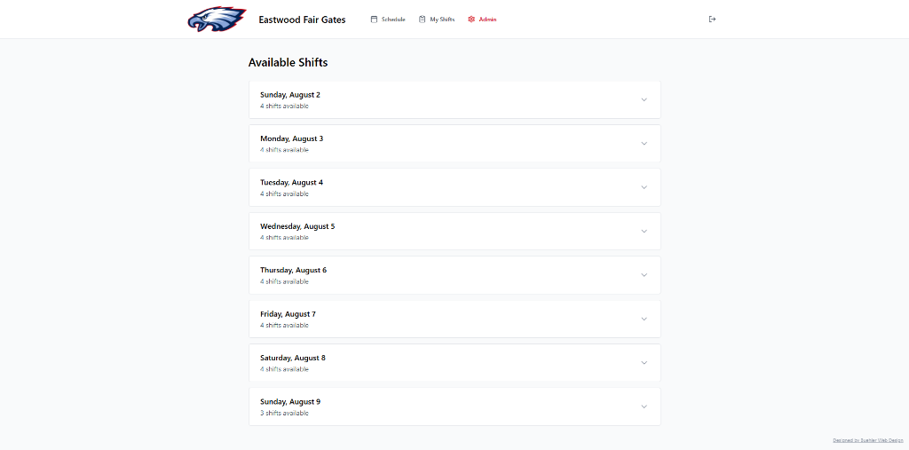 Eastwood Fair Gates — Web App by Buehler Web Design LLC