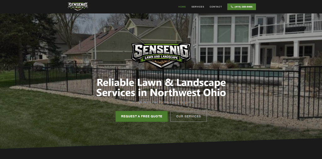 Sensenig Lawn & Landscape — Website by Buehler Web Design LLC