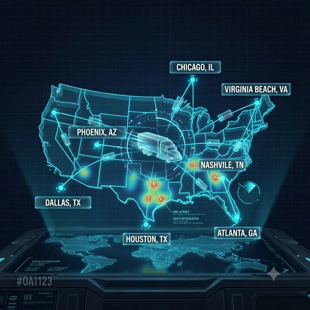 ARAM Logistics serviceable markets across the United States