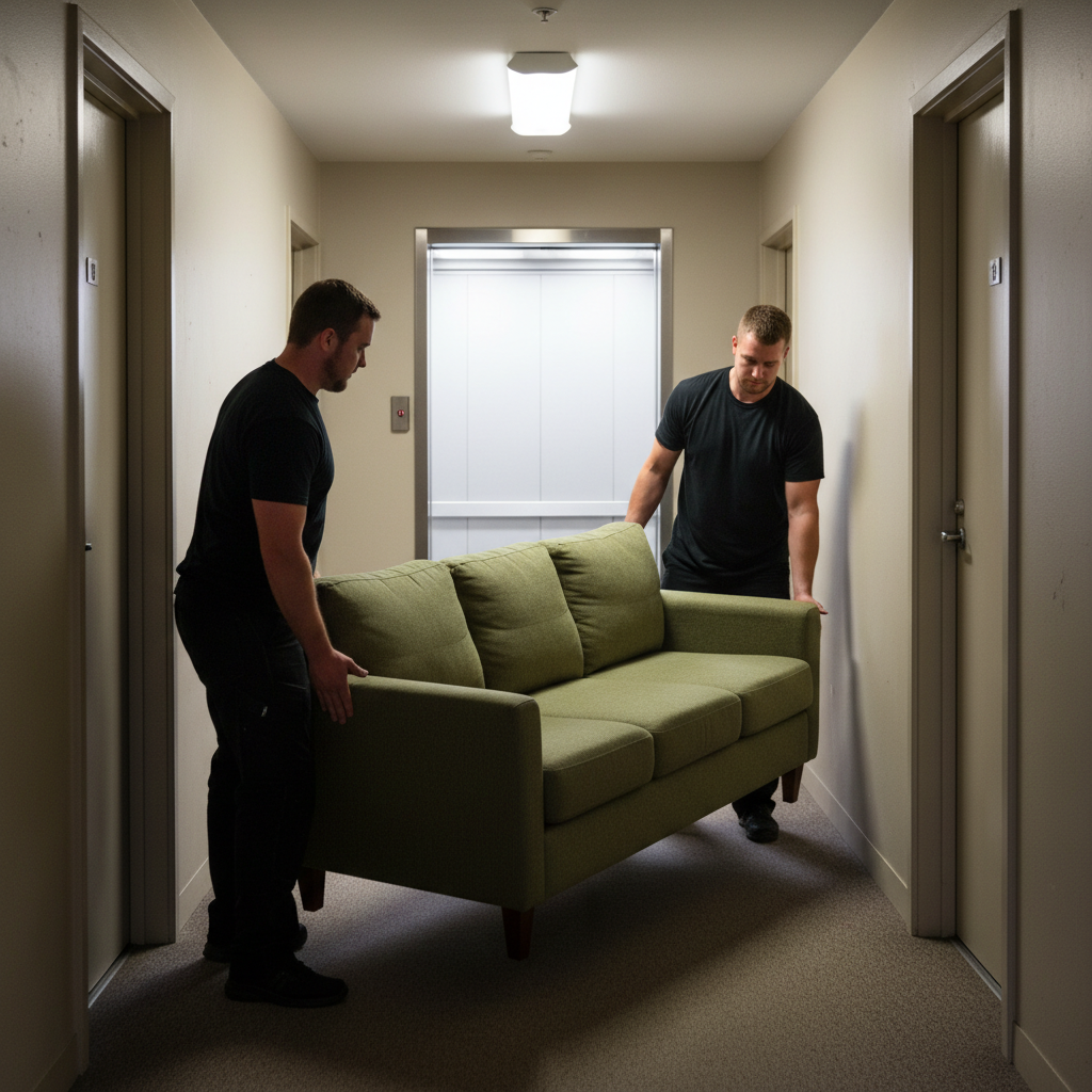 Movers carrying boxes
