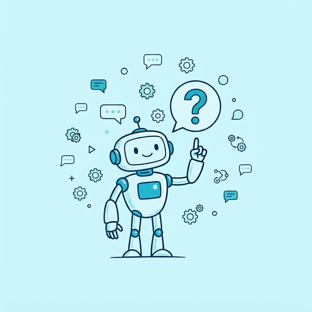 Friendly AI assistant helping plan a solution