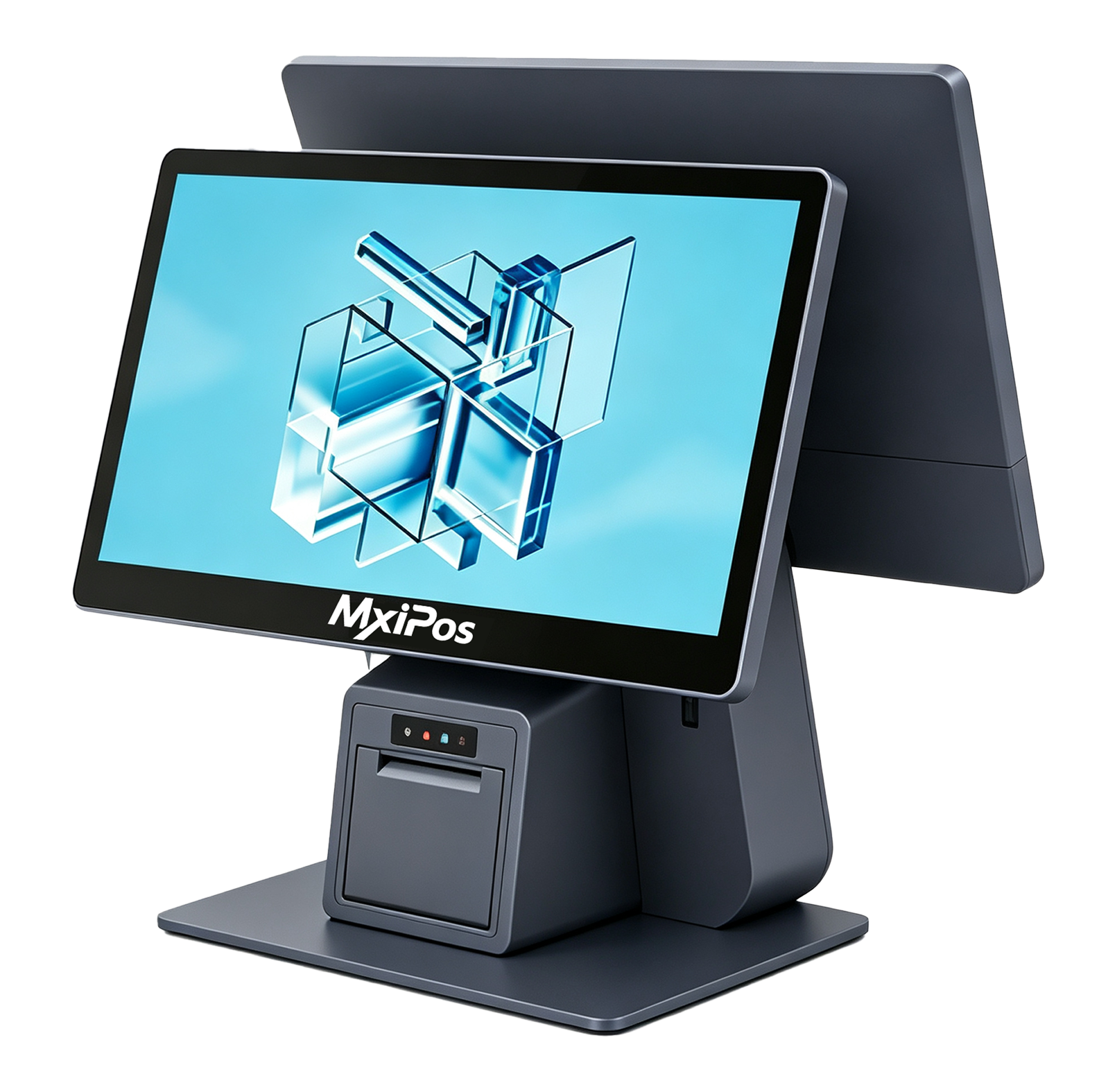 MxiPOS Windows ZD 8+128G 15.6 in Dual Monitor With 58mm Built In Printer