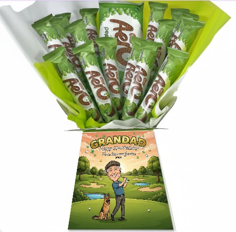 Mint Aero bouquet with AI personalised design