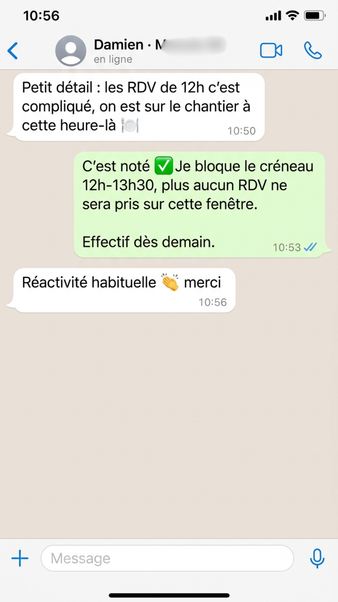 Retour client 1