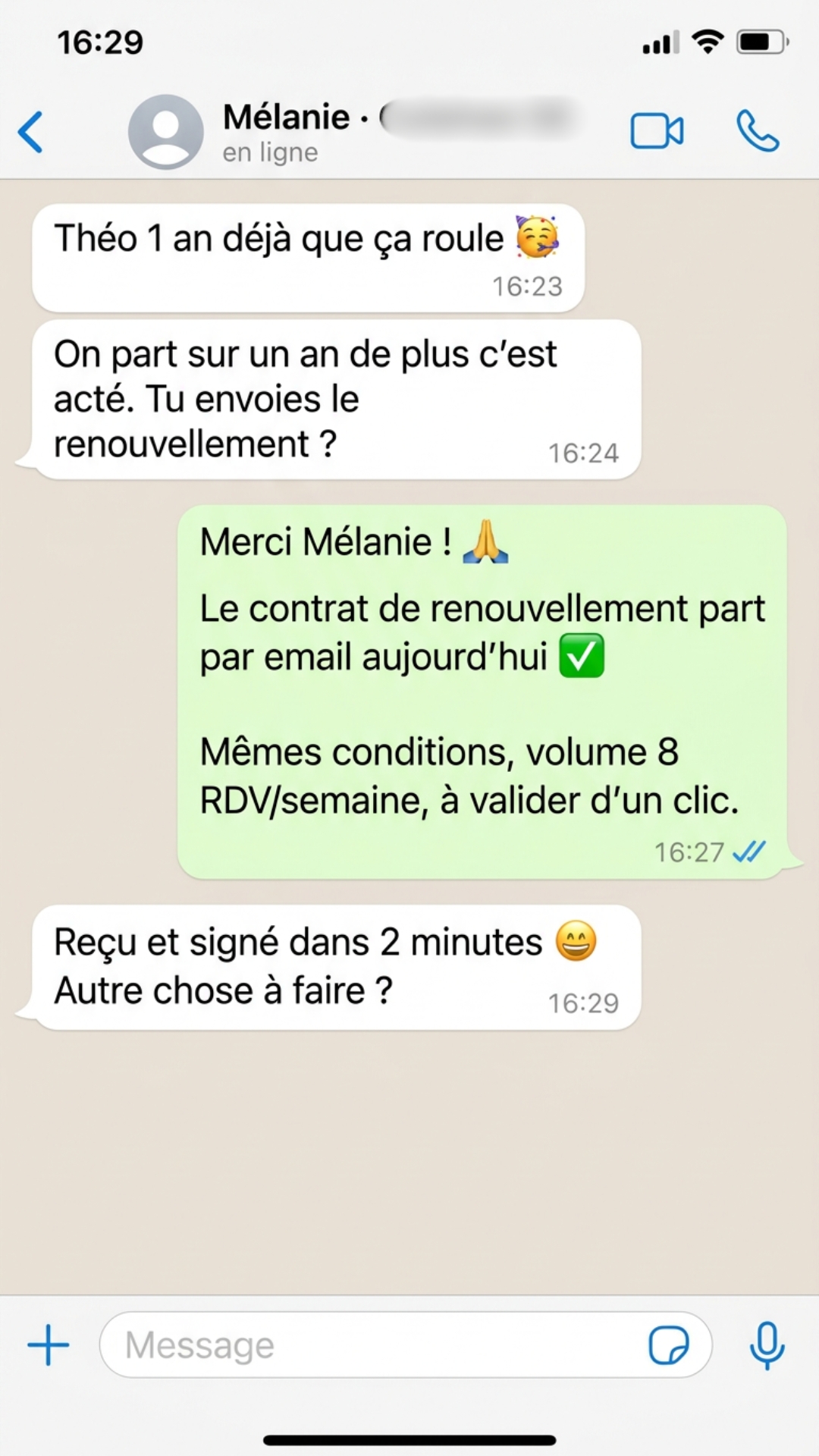 Retour client 8