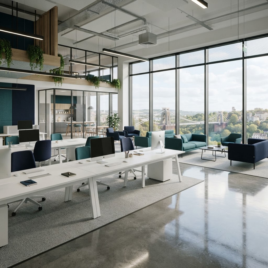 Professional office cleaning standards in BS8 Bristol verified by Xota digital reporting.