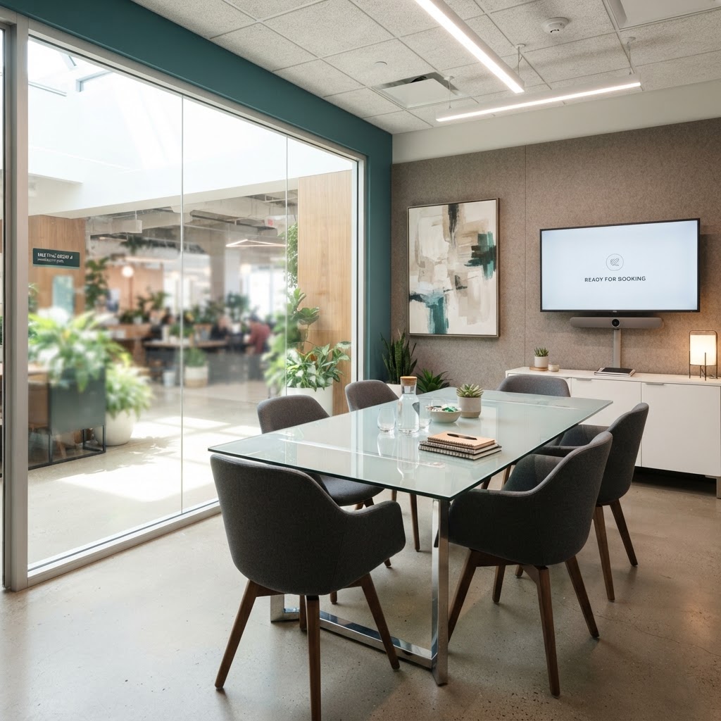 Meeting room turnover cleaning in BS1 Bristol verified by Xota digital reporting.