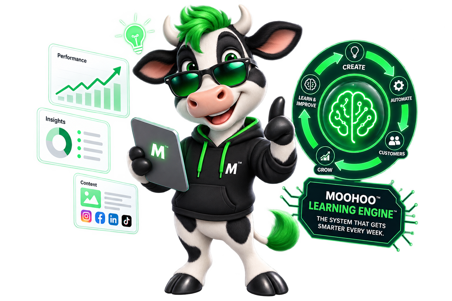 MOOHOO™ Learning Engine — mascot