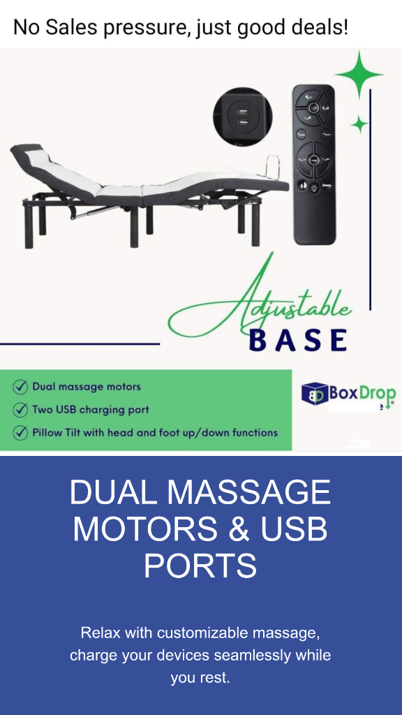Dual Massage Motors & USB Ports