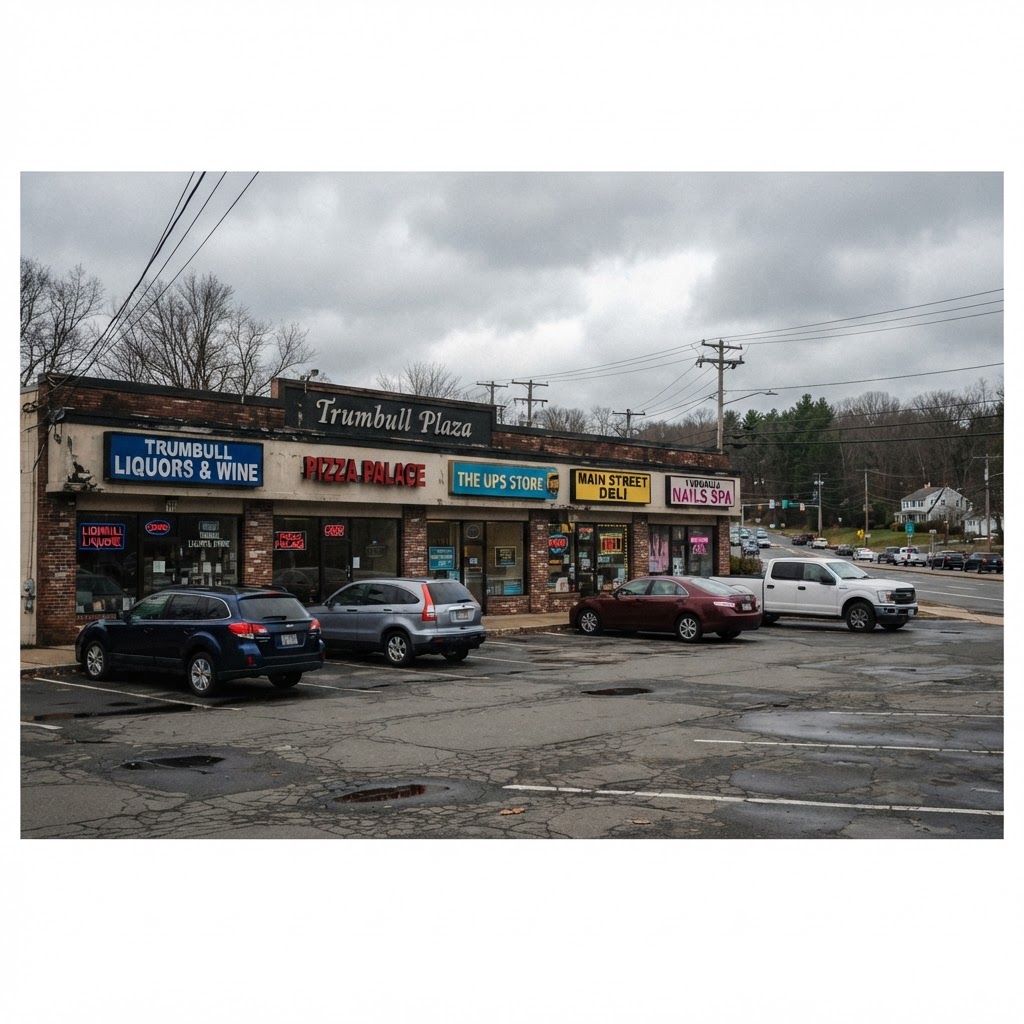 Local commercial and everyday-life scene in Trumbull, Connecticut