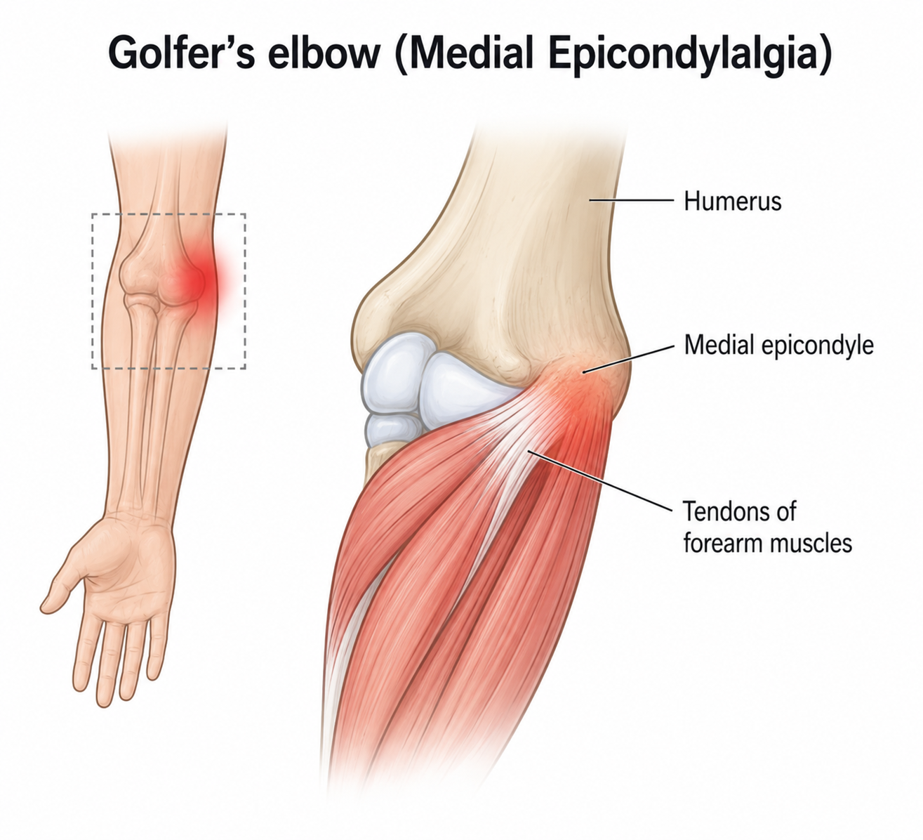 Medial Epicondylalgia (Golfer’s elbow)