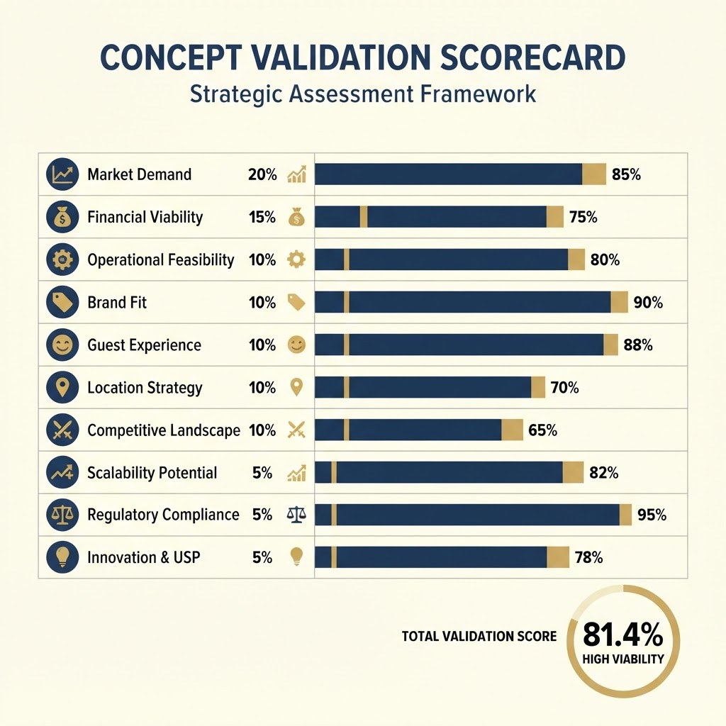 The Concept Validation Framework: 10 Weighted Dimensions