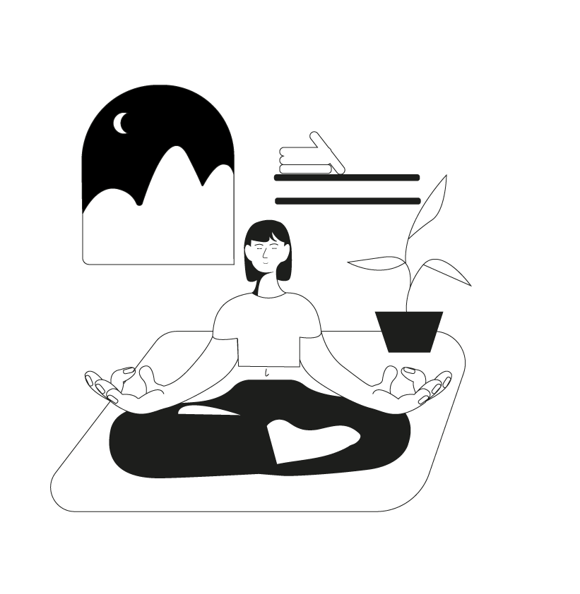 Ilustração meditação