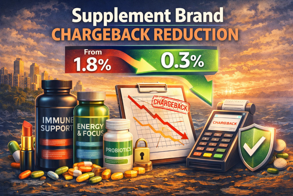Supplement Brand Chargeback Reduction: From 1.8% to 0.3%