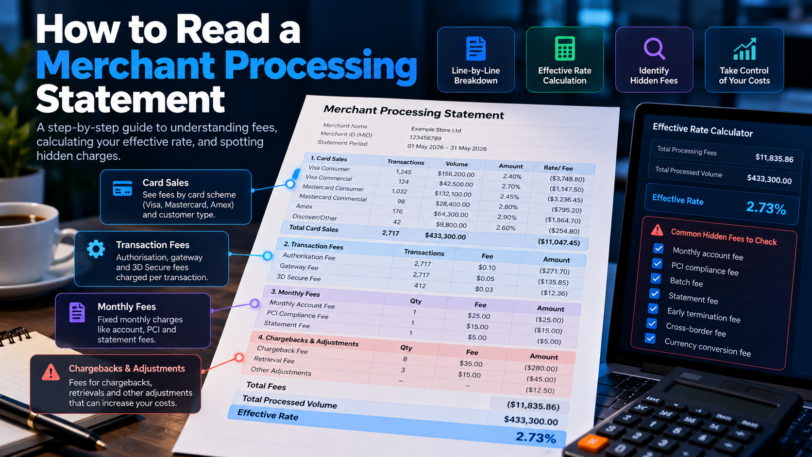 How to Read a Merchant Processing Statement (2026 Guide): Find Hidden Fees and Save Thousands