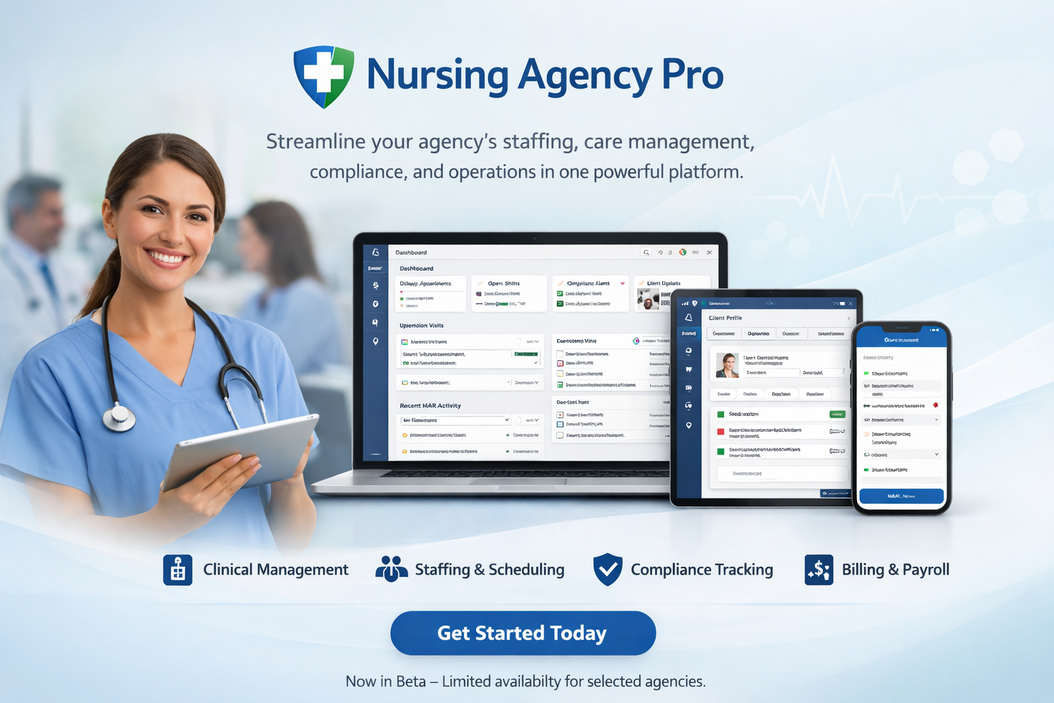 Mobile Healthcare Agency template preview