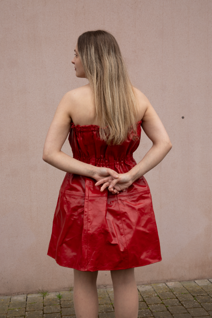 Red Strapless Mini Dress
