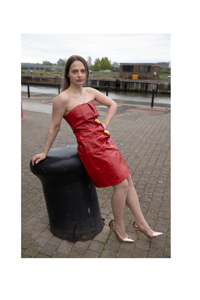 Red Leather Mini Dress